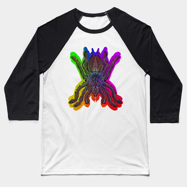 Rainbow Tarantula (No Background) Baseball T-Shirt by IgorAndMore